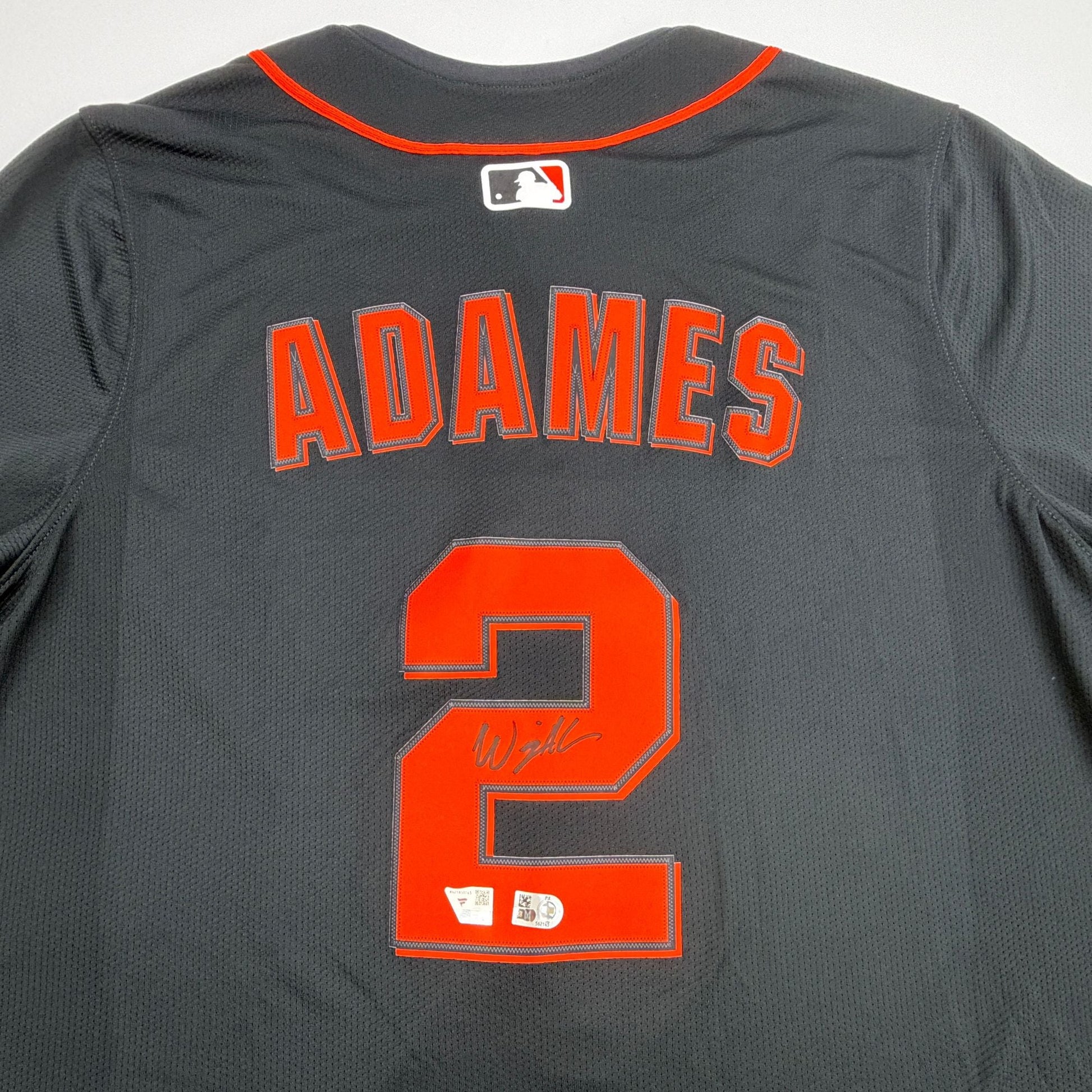 Autographed/Signed Willy Adames San Francisco Giants Black Authentic Baseball Jersey Fanatics & MLB COA