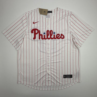 Autographed/Signed JT Realmuto Philadelphia Phillies Pinstripe Authentic Baseball Jersey Fanatics & MLB COA