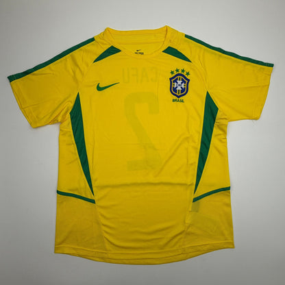 Autographed/Signed Cafu Brazil Yellow Soccer Futbol Jersey Beckett BAS COA