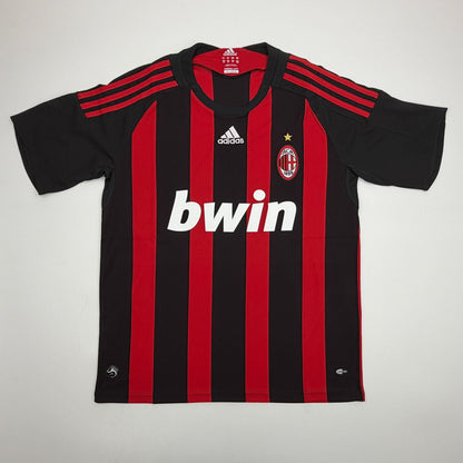 Autographed/Signed Andriy Shevchenko AC Milan Red Soccer Futbol Jersey Beckett BAS COA