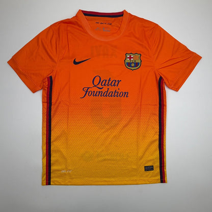 Autographed/Signed Xavi Hernandez FC Barcelona Orange Soccer Jersey Beckett BAS COA