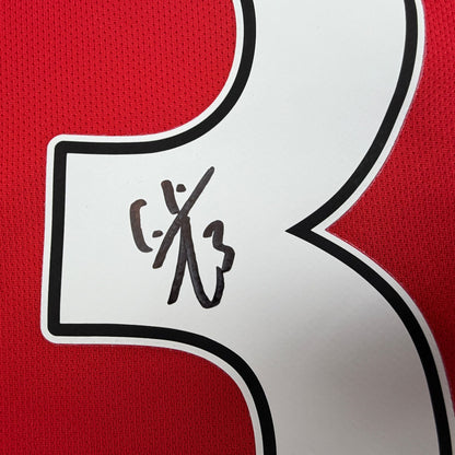 Autographed/Signed Ashley Cole Arsenal Red Soccer Futbol Jersey Beckett BAS COA