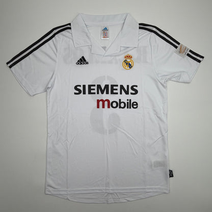 Autographed/Signed Roberto Carlos Real Madrid White/Black Soccer Jersey Beckett BAS COA