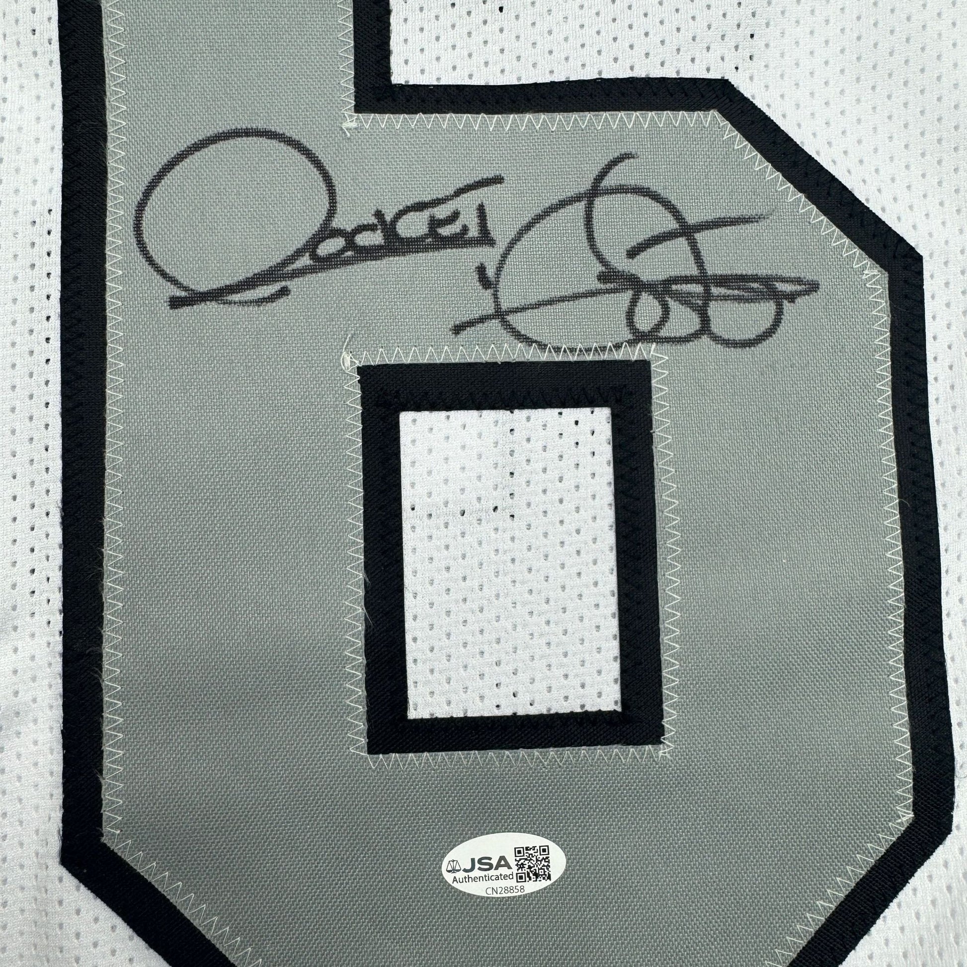 Autographed/Signed Raghib Ismail Rocket Oakland White Color Rush Football Jersey Beckett BAS COA