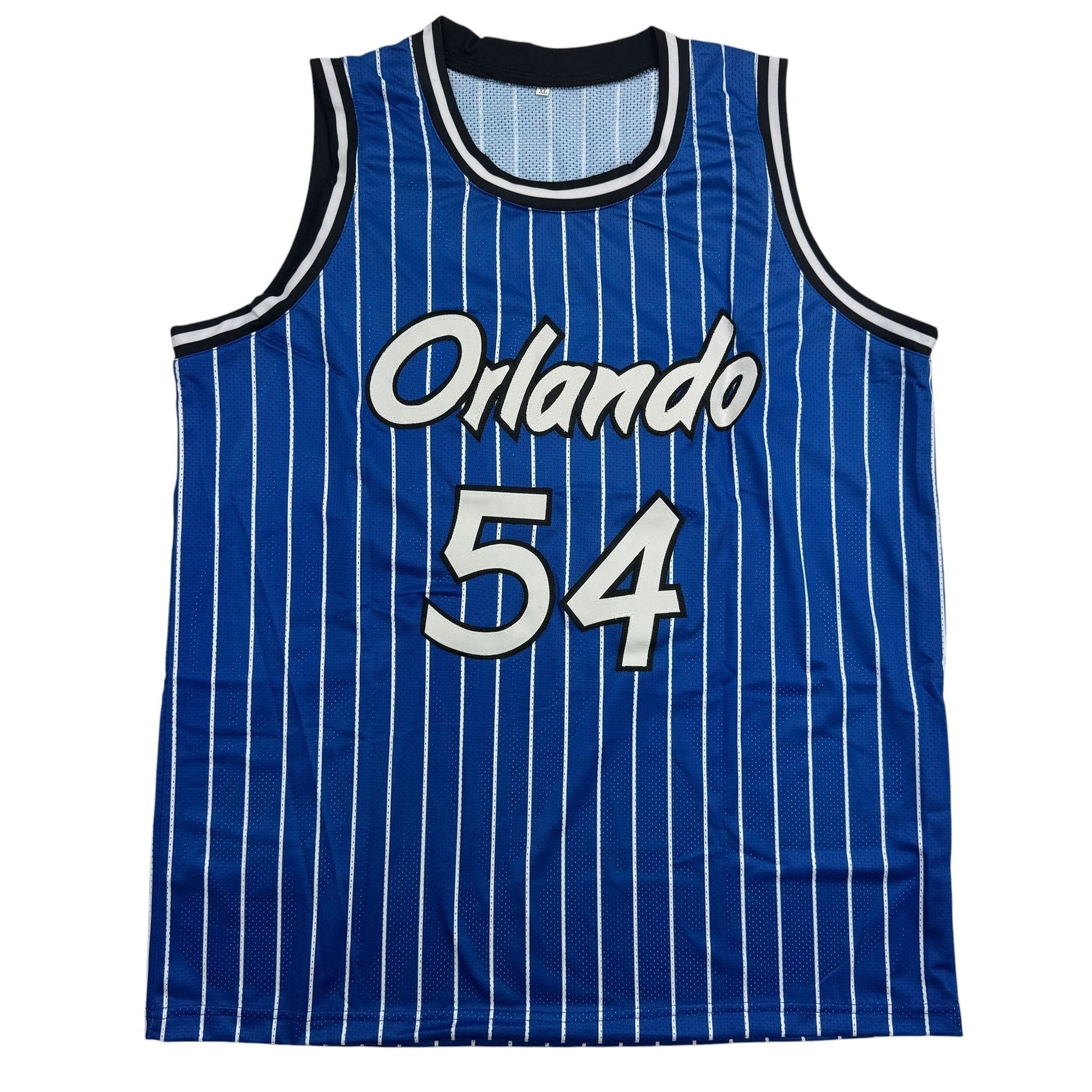 Autographed/Signed Horace Grant Orlando Blue Pinstripe Basketball Jersey JSA COA