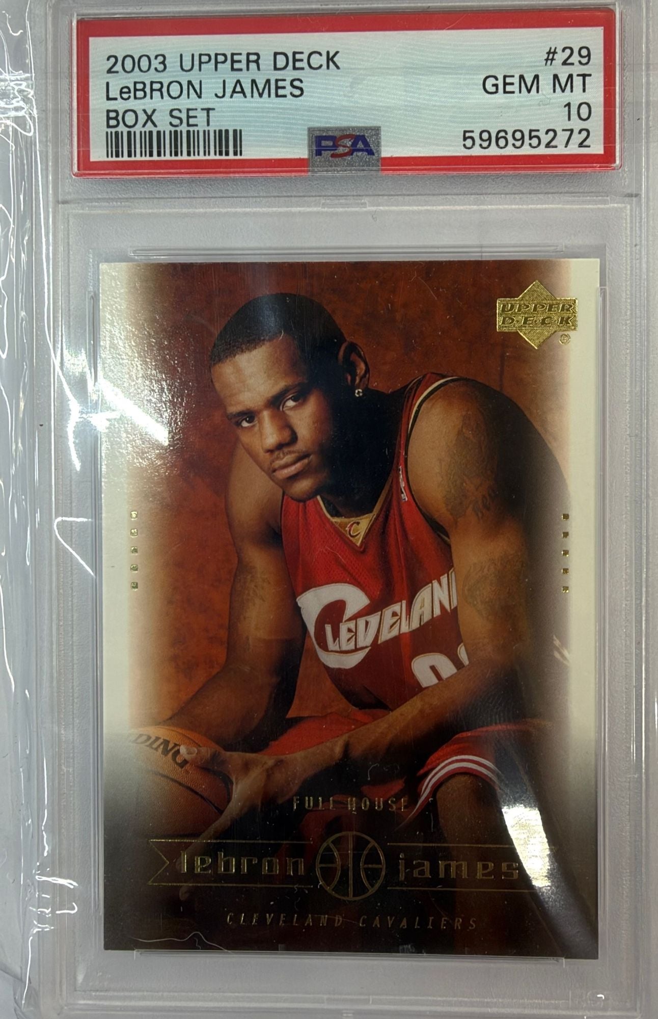 Graded 2003-04 Upper Deck LeBron James #29 Box Set Rookie RC Basketball Card PSA 10 Gem Mint