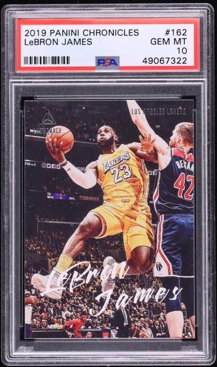 Graded 2019 Panini Chronicles LeBron James #162 Luminance Basketball Card PSA 10 Gem Mint