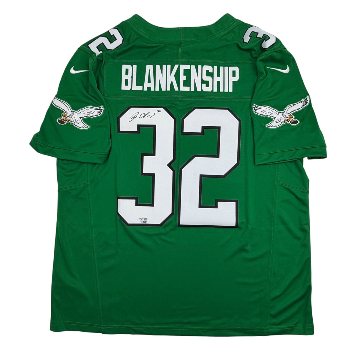 Autographed/Signed Reed Blankenship Philadelphia Eagles Kelly Green Football Jersey Fanatics COA