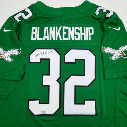 Autographed/Signed Reed Blankenship Philadelphia Eagles Kelly Green Football Jersey Fanatics COA