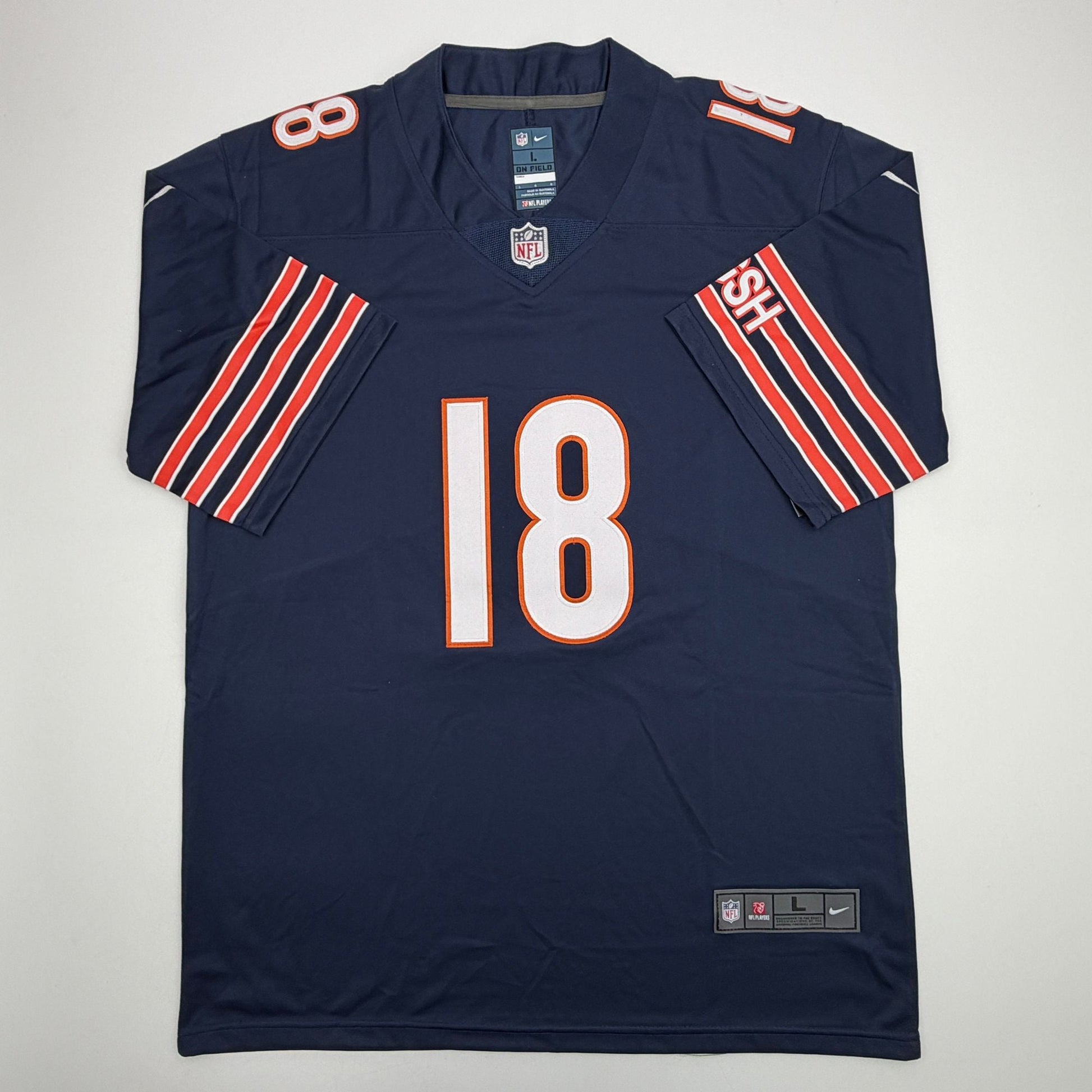 Autographed/Signed Caleb Williams Chicago Blue Football Jersey JSA COA