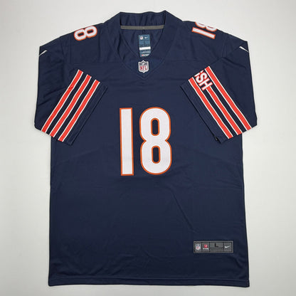 Autographed/Signed Caleb Williams Chicago Blue Football Jersey JSA COA