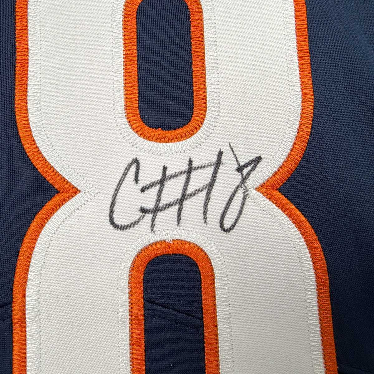 Autographed/Signed Caleb Williams Chicago Blue Football Jersey JSA COA