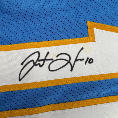 Autographed/Signed Justin Herbert Los Angeles San Diego Powder Blue Football Jersey Beckett BAS COA