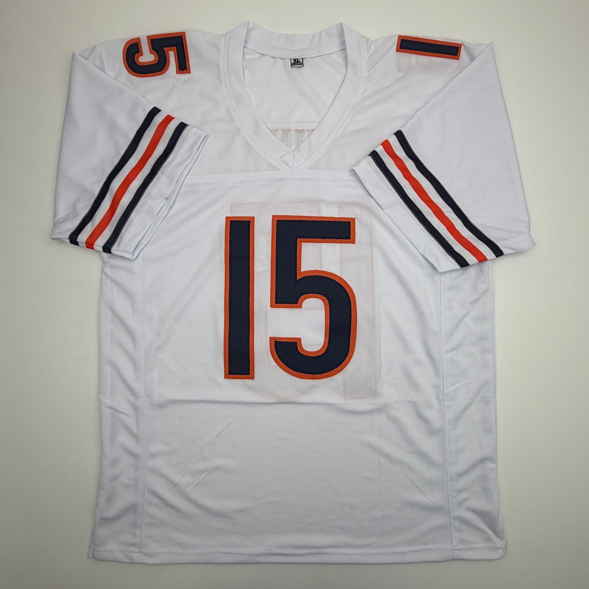 Autographed/Signed Rome Odunze Chicago White Football Jersey Beckett BAS COA
