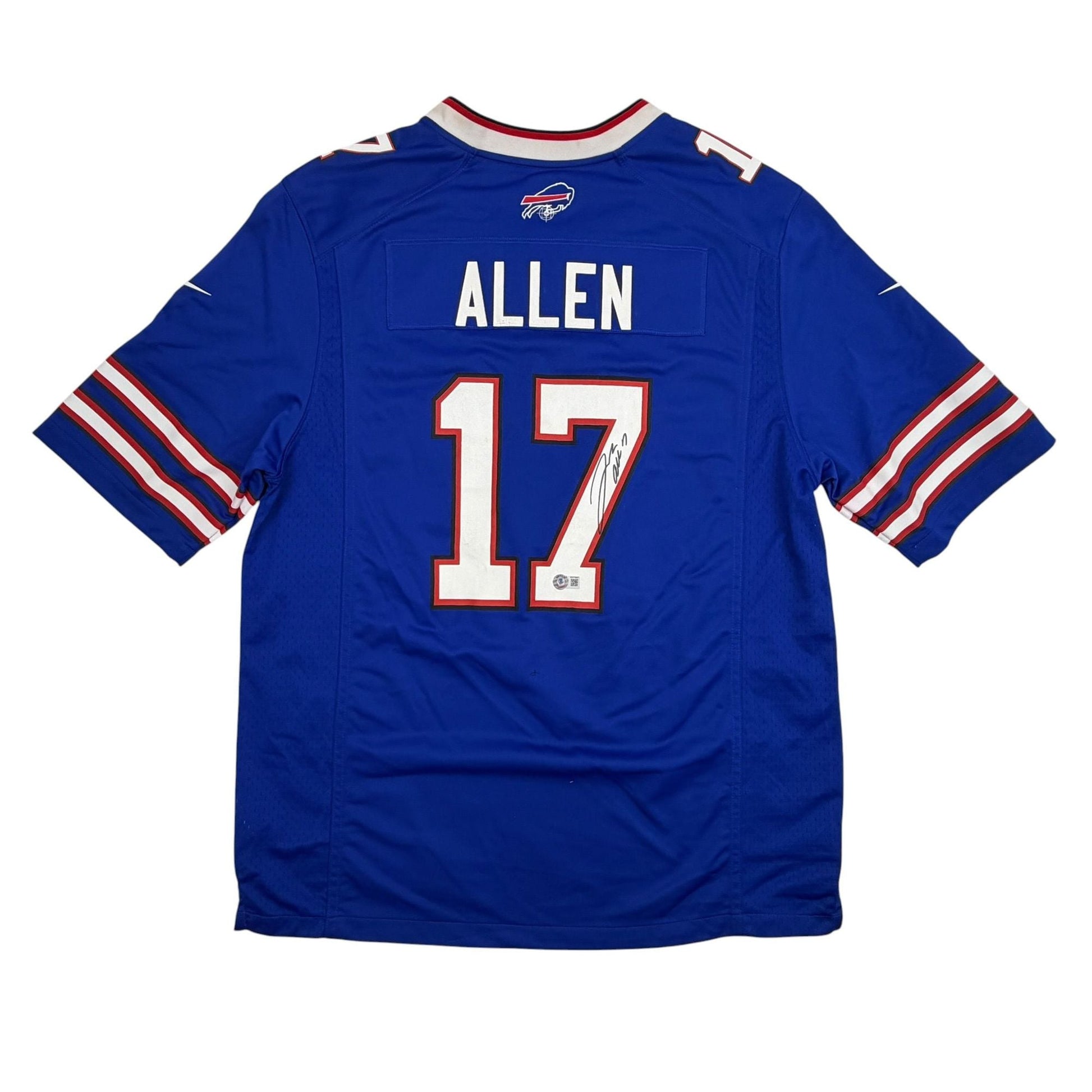 Autographed/Signed Josh Allen Buffalo Bills Blue Authentic Football Jersey Beckett BAS COA