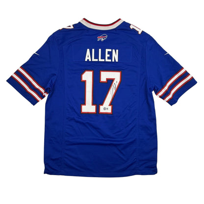 Autographed/Signed Josh Allen Buffalo Bills Blue Authentic Football Jersey Beckett BAS COA