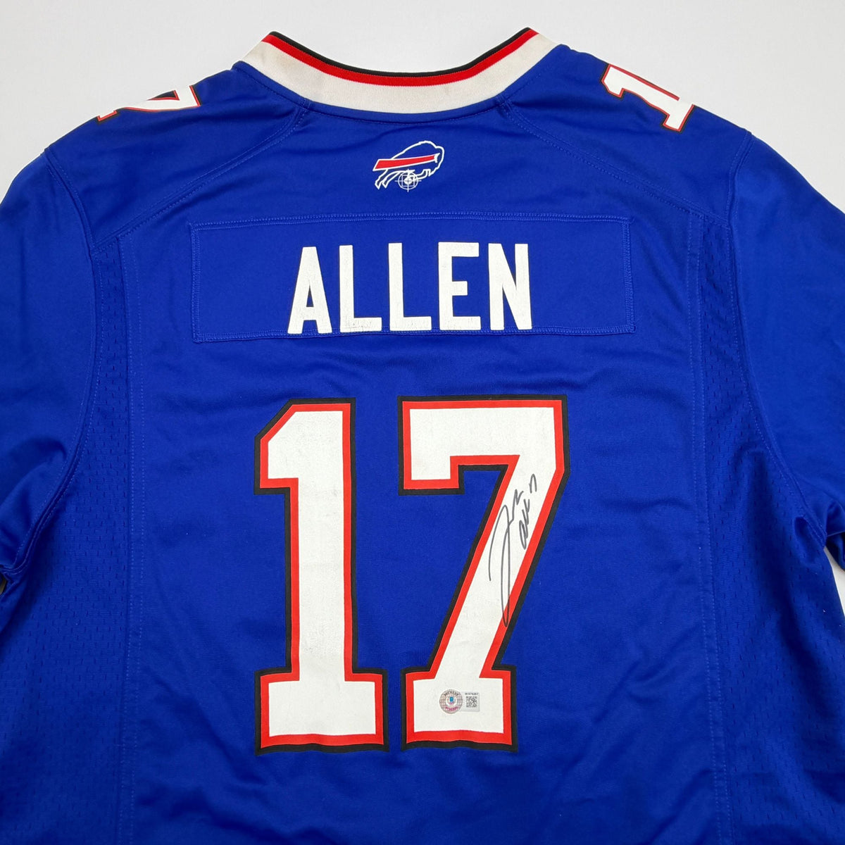 Autographed/Signed Josh Allen Buffalo Bills Blue Authentic Football Jersey Beckett BAS COA