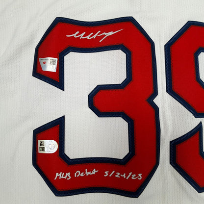 Autographed/Signed Marcelo Mayer MLB Debut Boston Red Sox White Authentic Baseball Jersey Fanatics & MLB COA