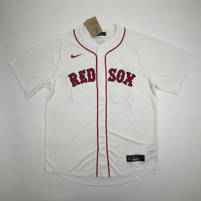Autographed/Signed Marcelo Mayer MLB Debut Boston Red Sox White Authentic Baseball Jersey Fanatics & MLB COA