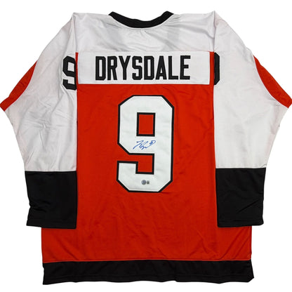 Autographed/Signed Jamie Drysdale Philadelphia Orange Hockey Jersey Beckett BAS COA
