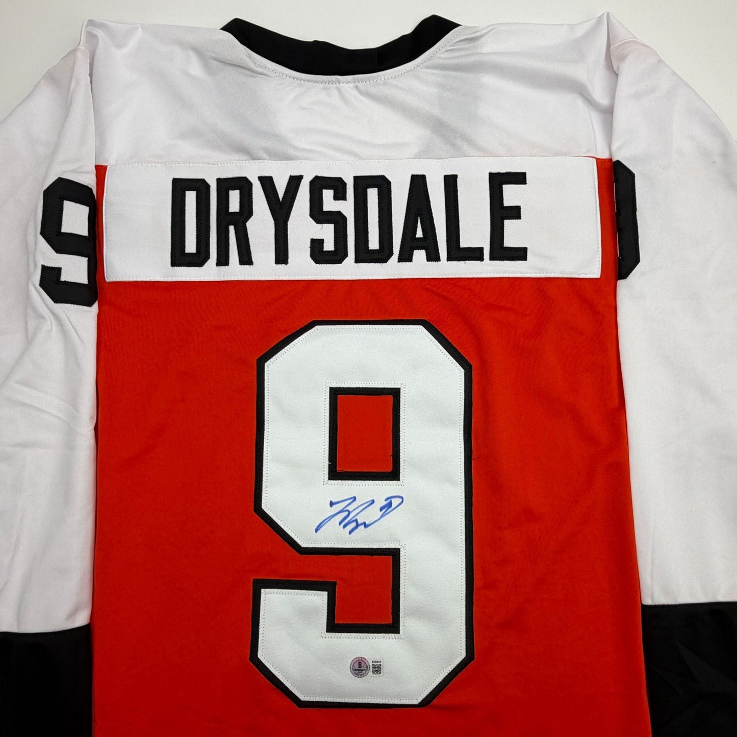 Autographed/Signed Jamie Drysdale Philadelphia Orange Hockey Jersey Beckett BAS COA