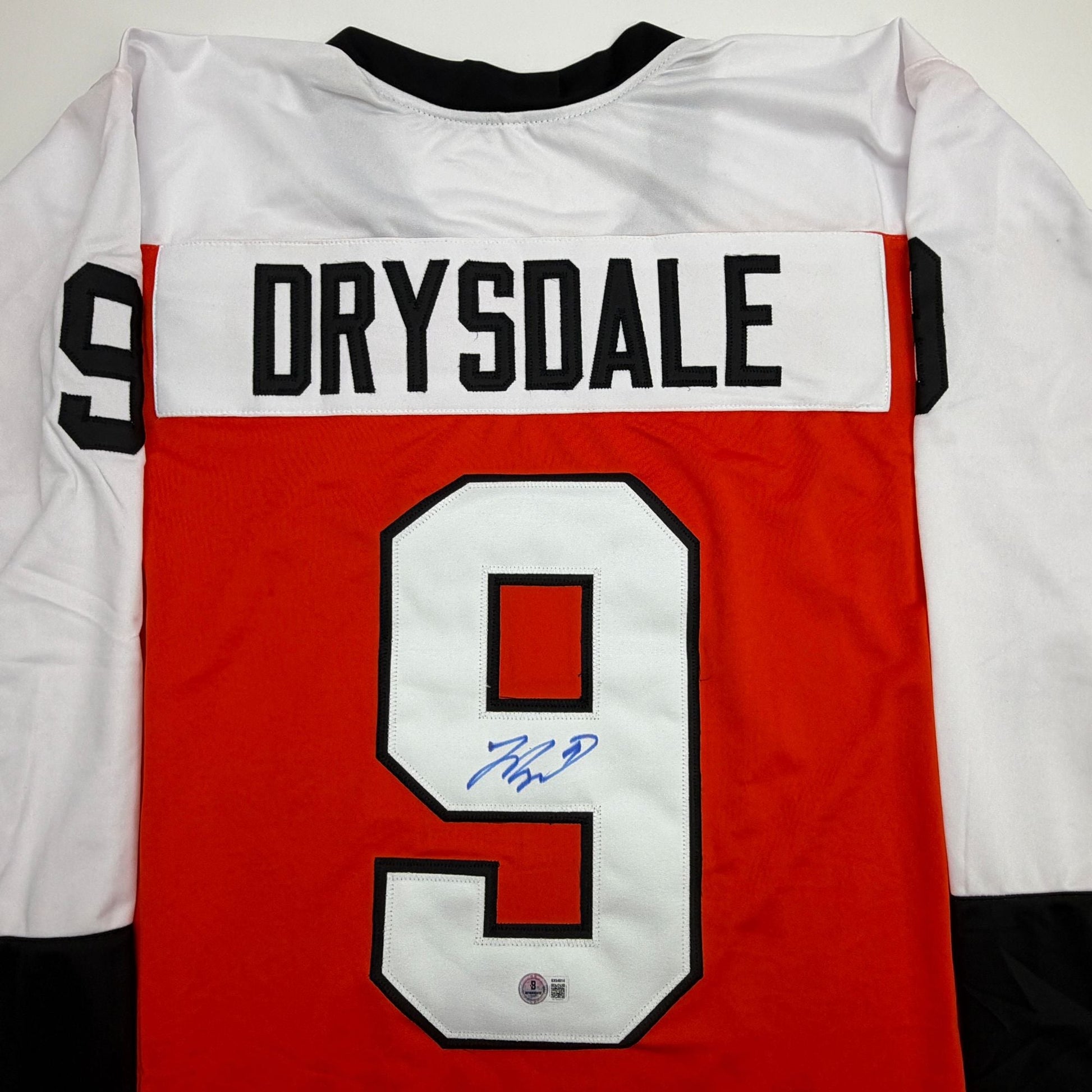 Autographed/Signed Jamie Drysdale Philadelphia Orange Hockey Jersey Beckett BAS COA