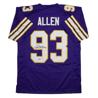Autographed/Signed Jonathan Allen Minnesota Purple Retro Football Jersey Beckett BAS COA