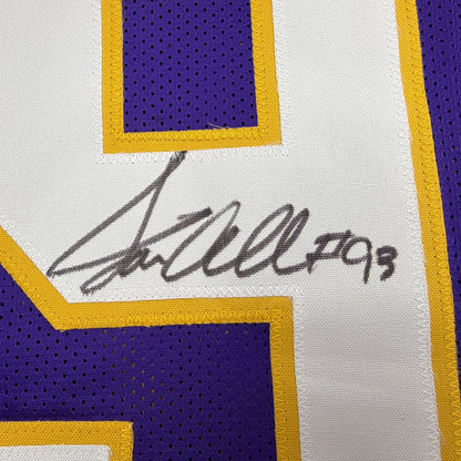 Autographed/Signed Jonathan Allen Minnesota Purple Retro Football Jersey Beckett BAS COA