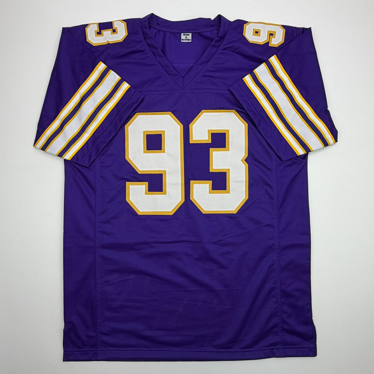 Autographed/Signed Jonathan Allen Minnesota Purple Retro Football Jersey Beckett BAS COA