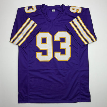 Autographed/Signed Jonathan Allen Minnesota Purple Retro Football Jersey Beckett BAS COA