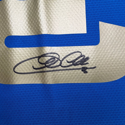 Autographed/Signed Giorgio Chiellini Italy Blue Soccer Futbol Jersey Beckett BAS COA