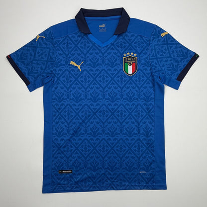 Autographed/Signed Giorgio Chiellini Italy Blue Soccer Futbol Jersey Beckett BAS COA