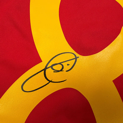 Autographed/Signed Xavi Hernandez Spain Red Soccer Futbol Jersey Beckett BAS COA #2