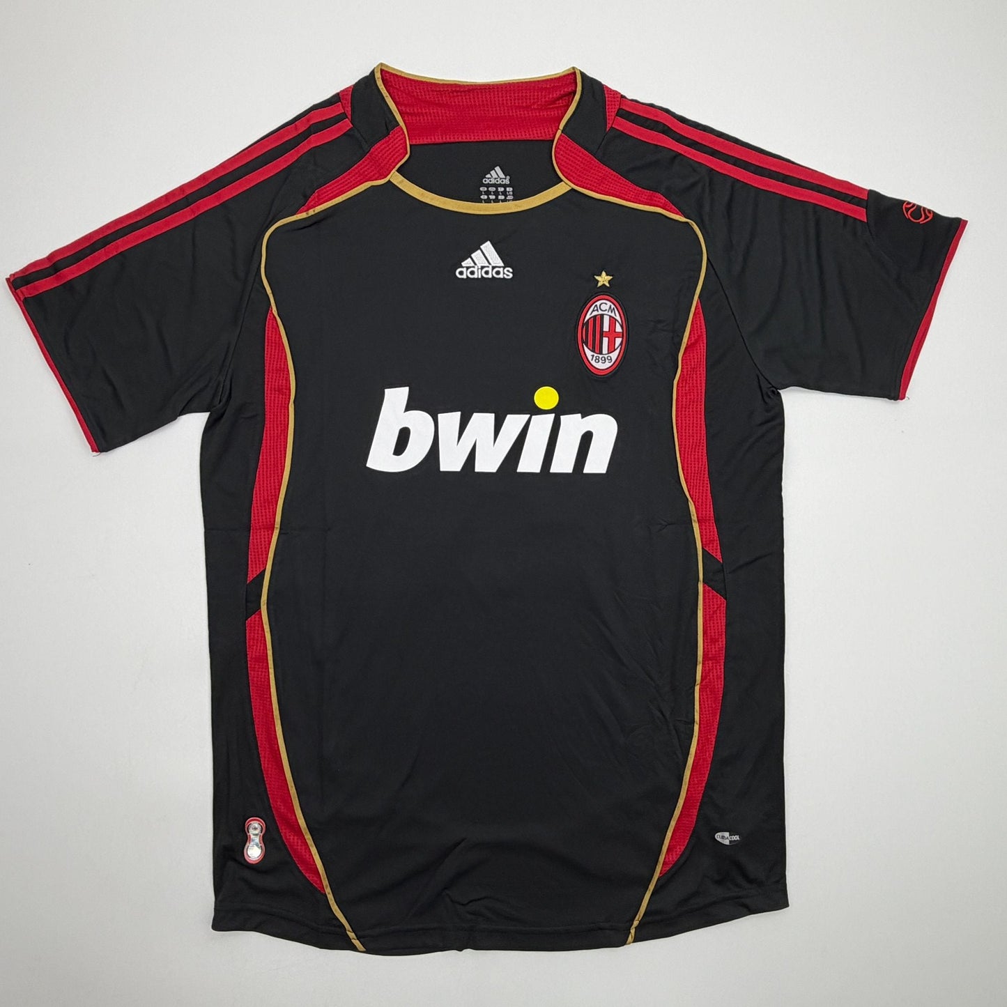 Autographed/Signed Cafu AC Milan Black Soccer Futbol Jersey Beckett BAS COA