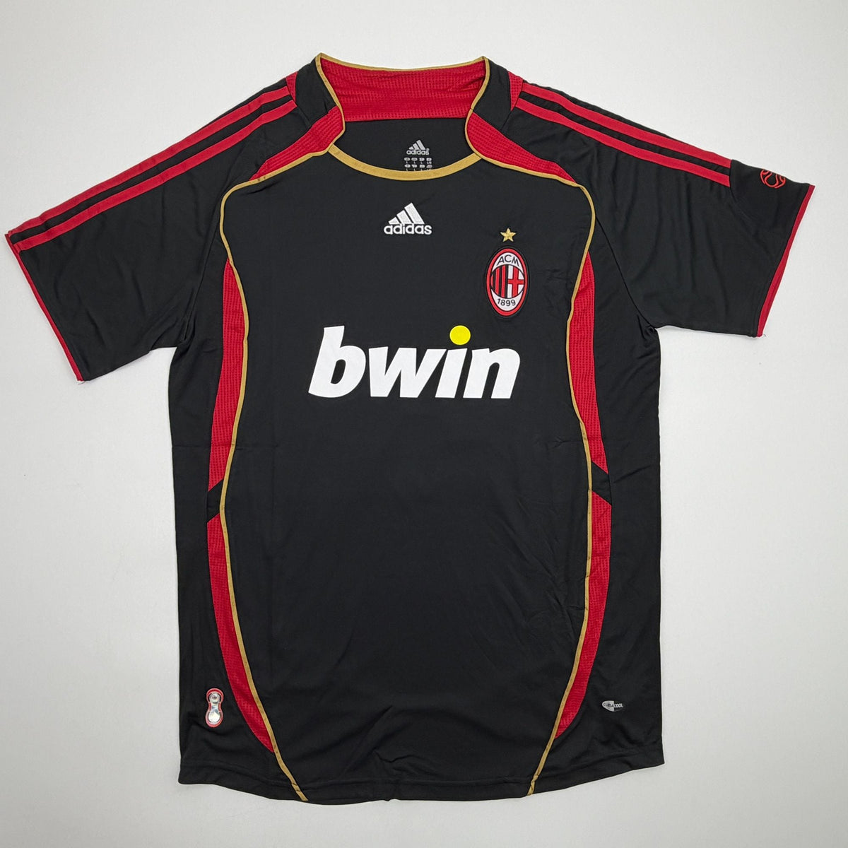 Autographed/Signed Cafu AC Milan Black Soccer Futbol Jersey Beckett BAS COA