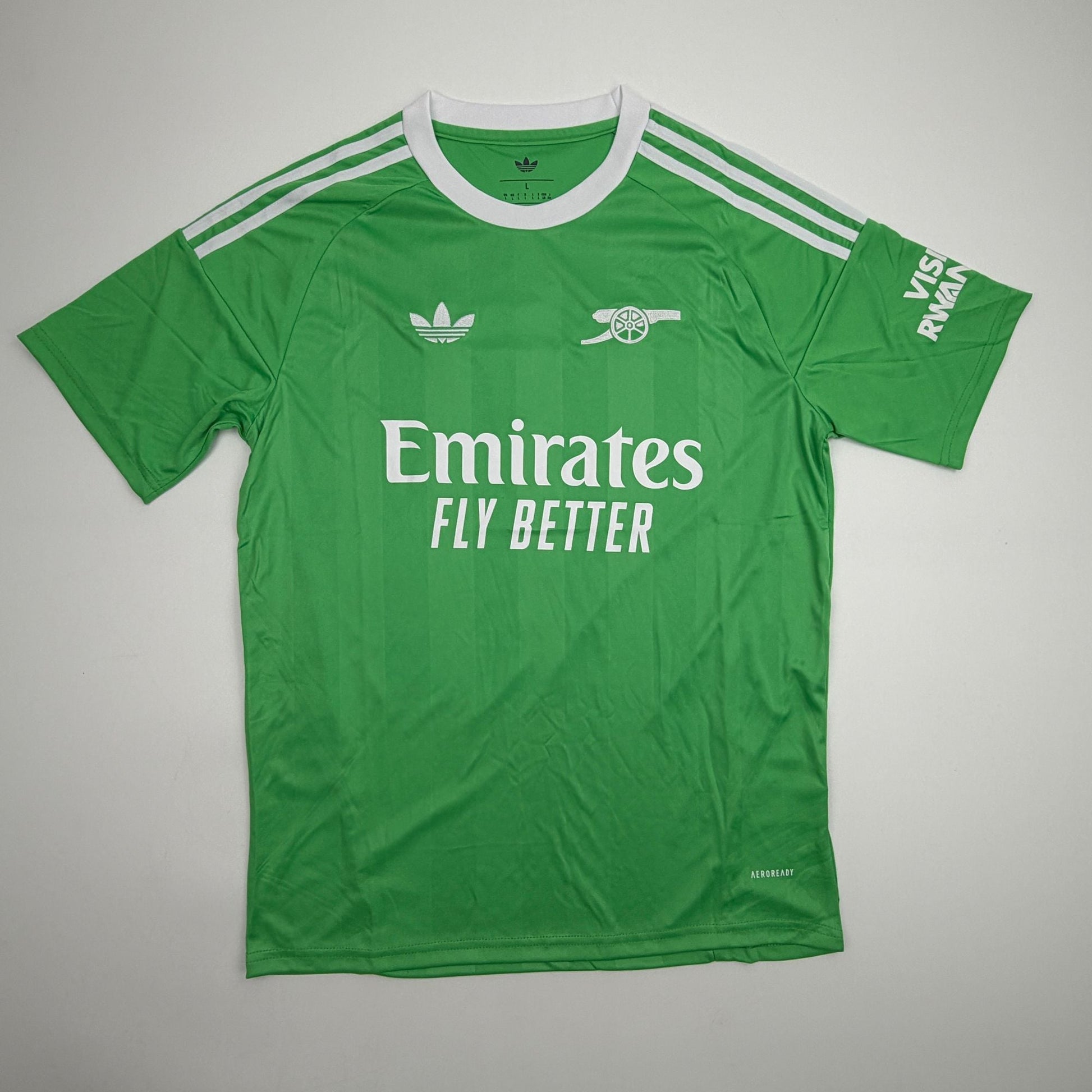 Autographed/Signed David Raya Arsenal Green Soccer Jersey Beckett BAS COA