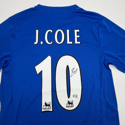 Autographed/Signed Joe Cole Chelsea FC Blue Soccer Futbol Jersey Beckett BAS COA