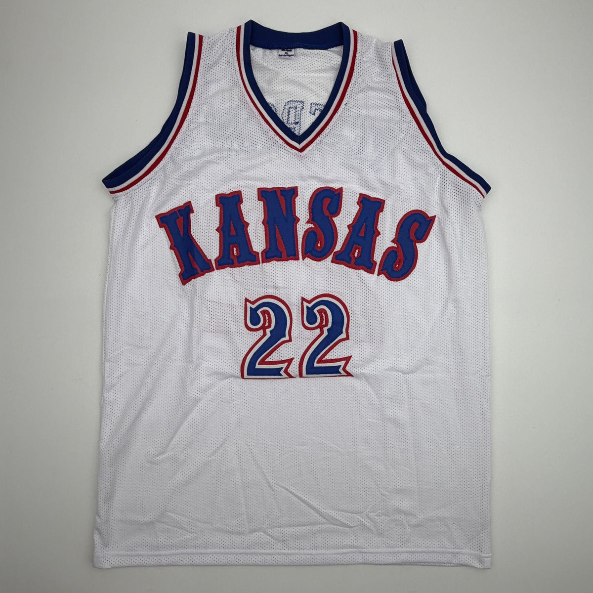Autographed/Signed Darryn Peterson Kansas White College Basketball Jersey Beckett BAS COA