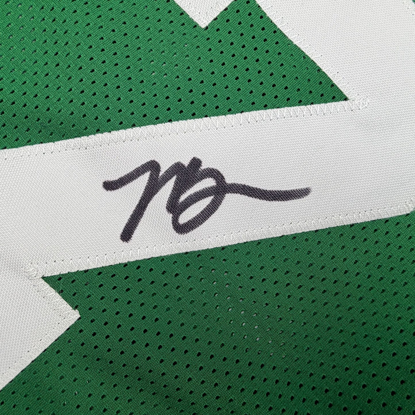 Autographed/Signed Jaylen Brown Boston Green Basketball Jersey Beckett BAS COA