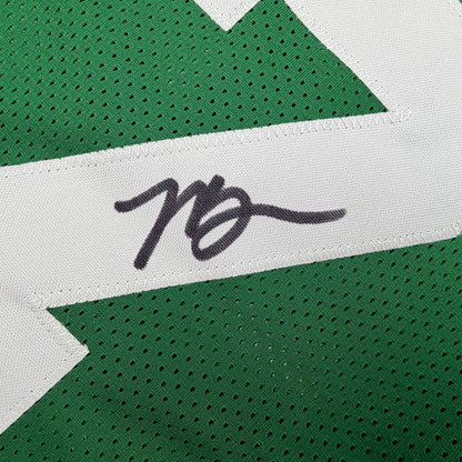 Autographed/Signed Jaylen Brown Boston Green Basketball Jersey Beckett BAS COA