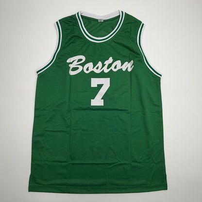 Autographed/Signed Jaylen Brown Boston Green Basketball Jersey Beckett BAS COA