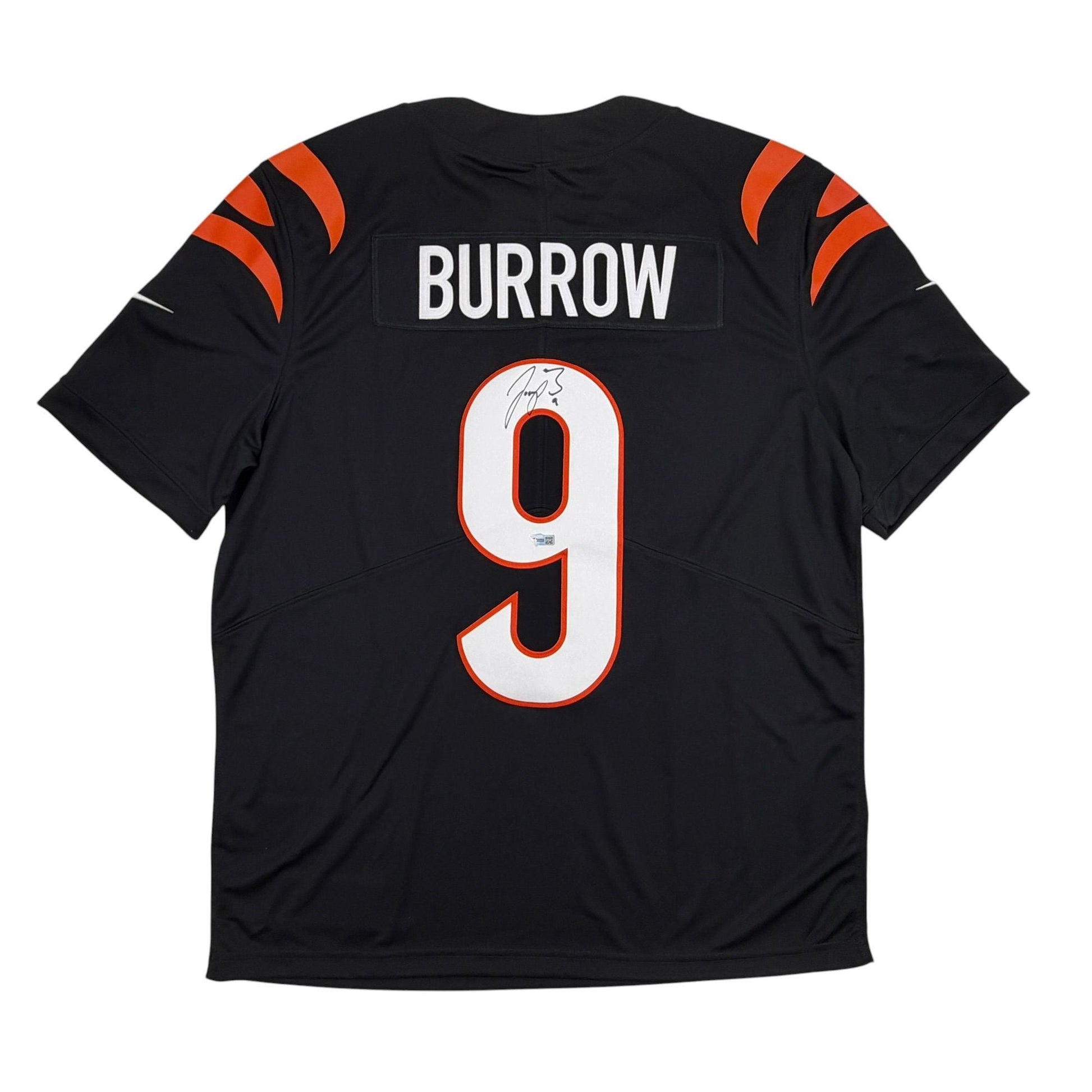 Autographed/Signed Joe Burrow Cincinnati Bengals Black Authentic Limited Football Jersey Fanatics COA