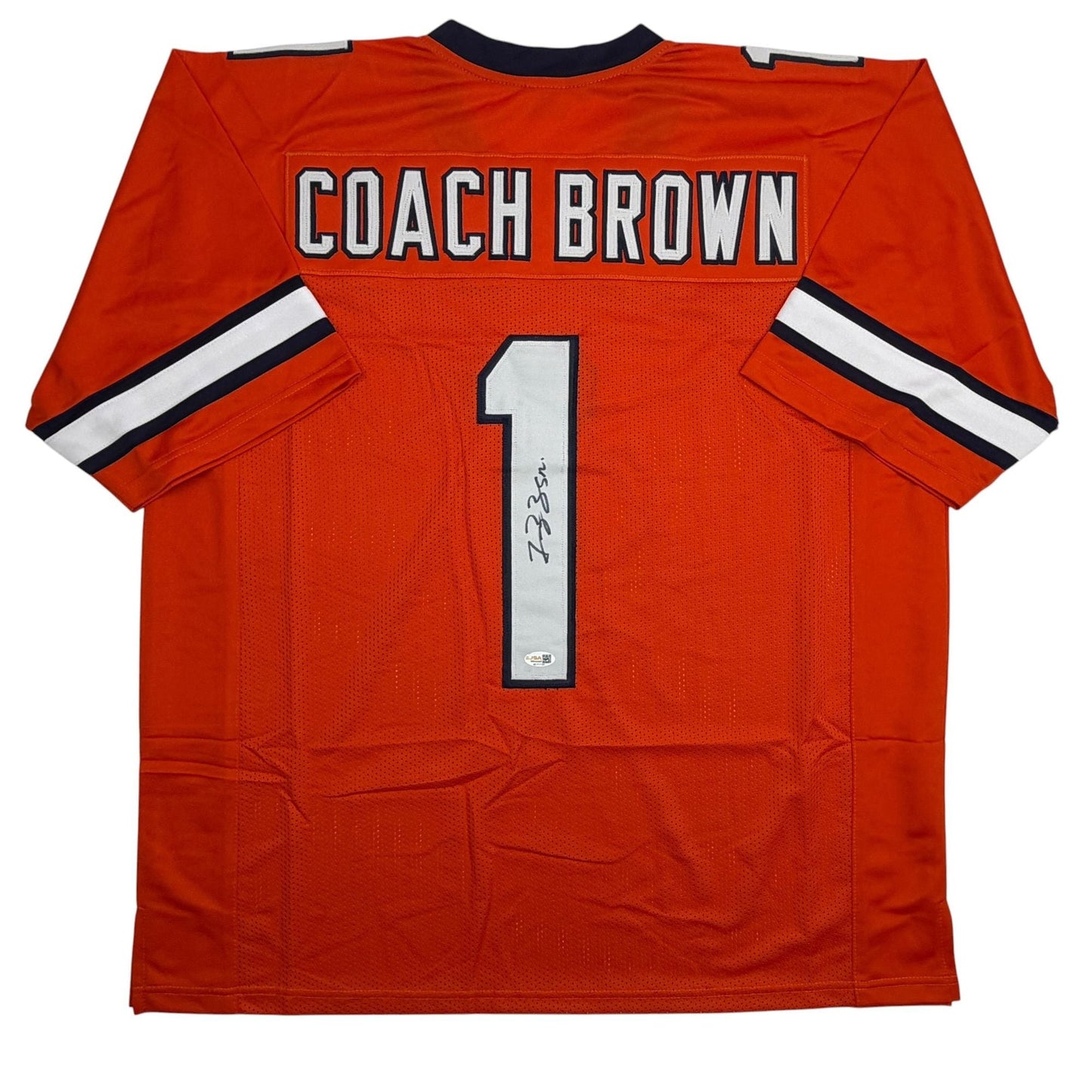 Autographed/Signed Coach Fran Brown Syracuse Orange College Football Jersey JSA COA