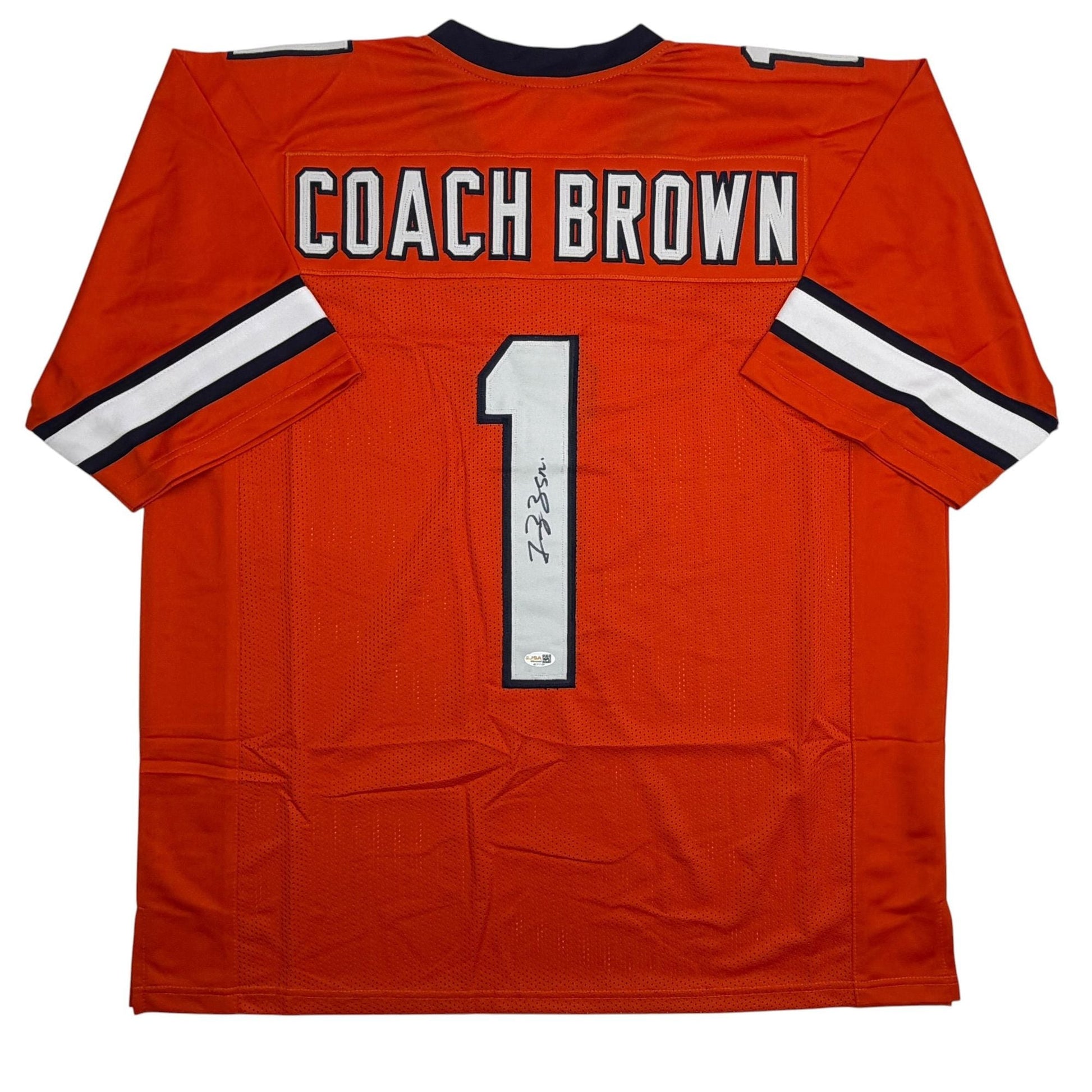 Autographed/Signed Coach Fran Brown Syracuse Orange College Football Jersey JSA COA