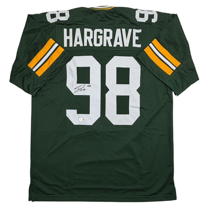 Autographed/Signed Javon Hargrave Green Bay Green Football Jersey Beckett BAS COA