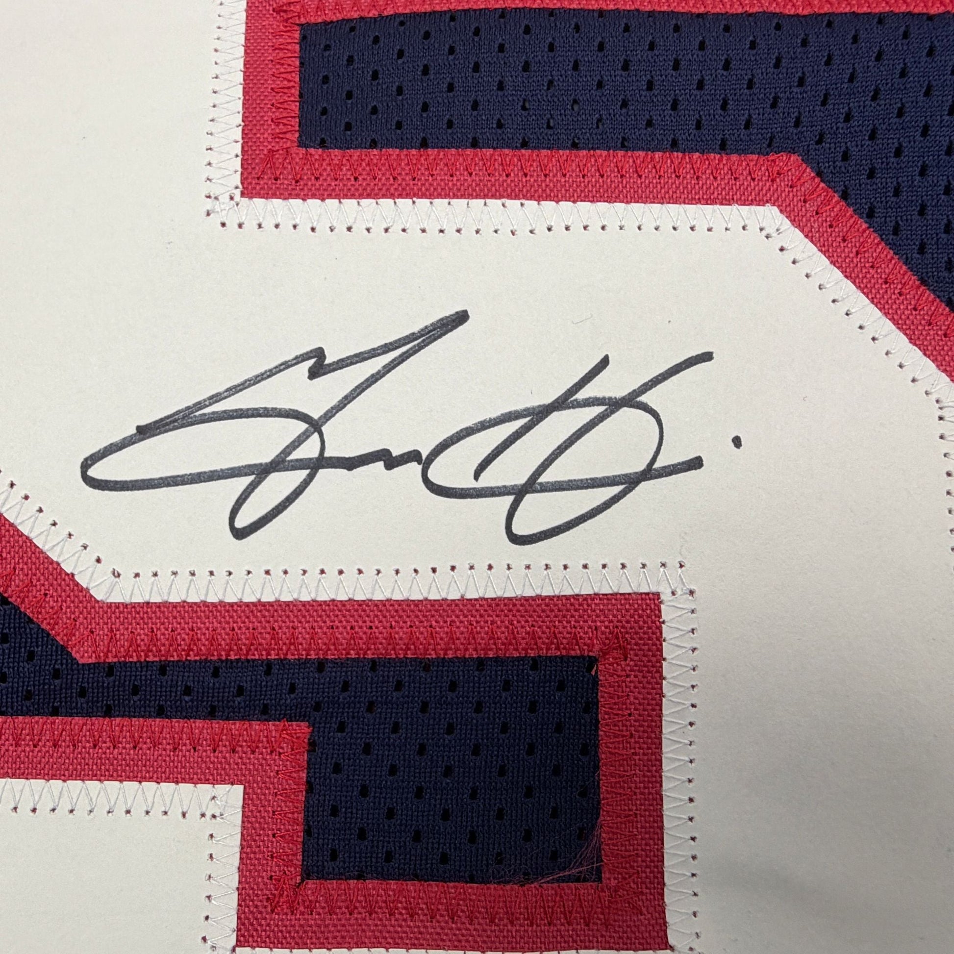 Autographed/Signed Grant Hill United States USA Olympics Blue Basketball Jersey JSA COA