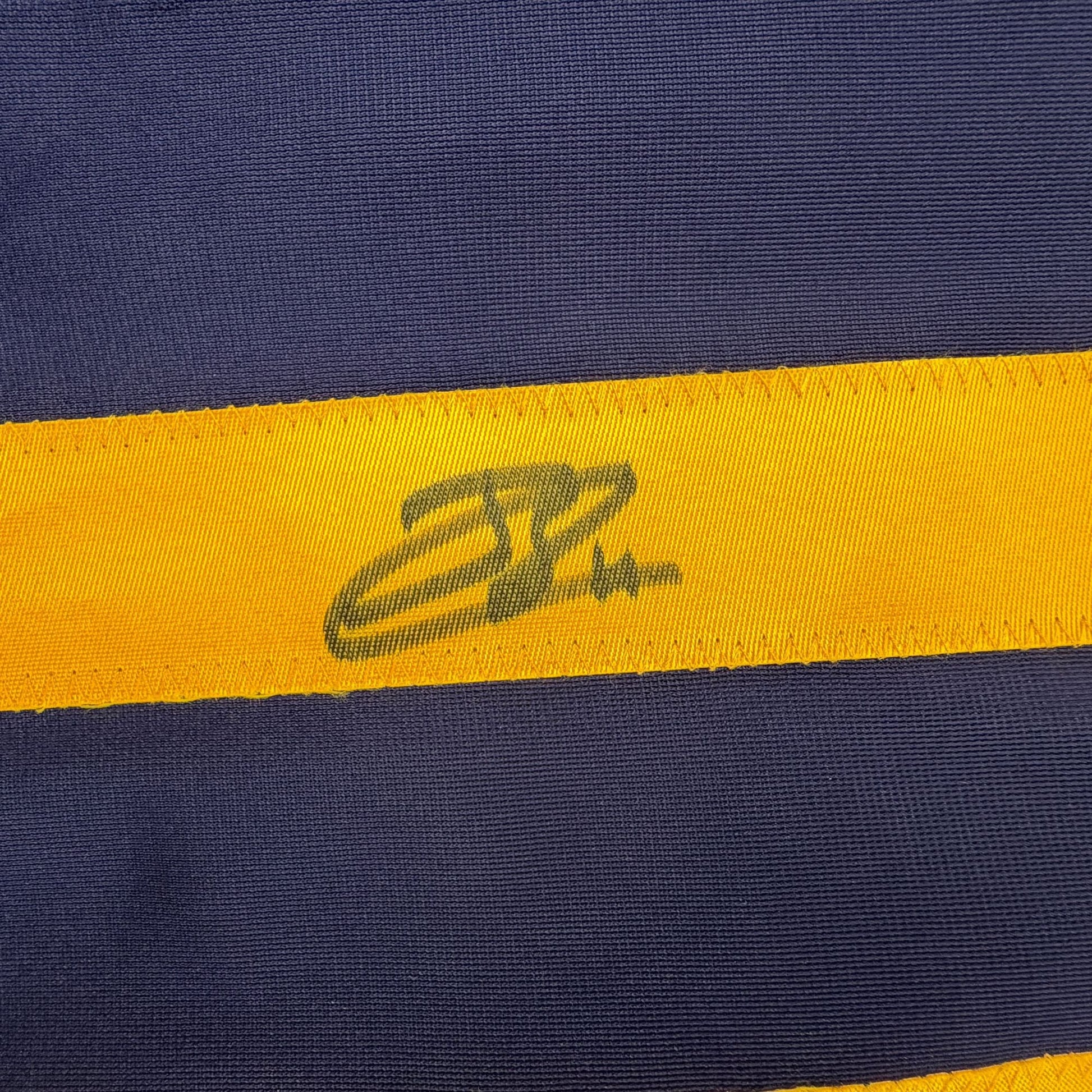 Autographed/Signed Jackson Chourio Milwaukee Navy Blue Baseball Jersey Beckett BAS COA