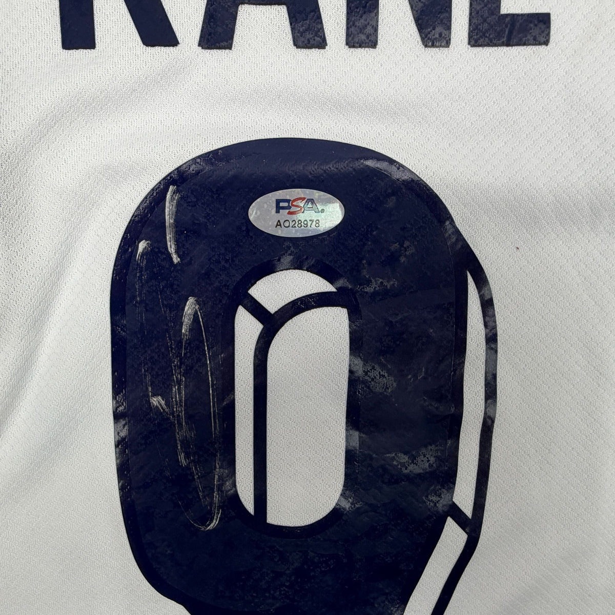 Autographed/Signed Harry Kane England White Soccer Jersey PSA/DNA COA