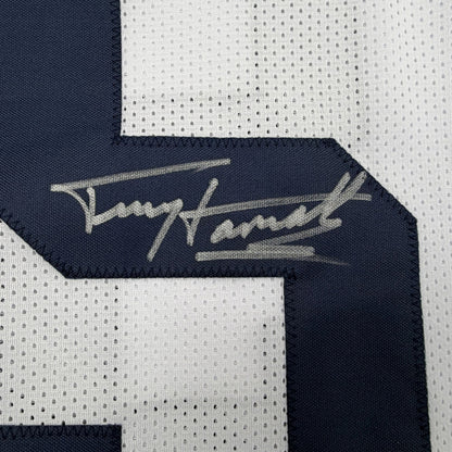 Autographed/Signed Terry Hanratty Notre Dame White College Football Jersey Beckett BAS COA