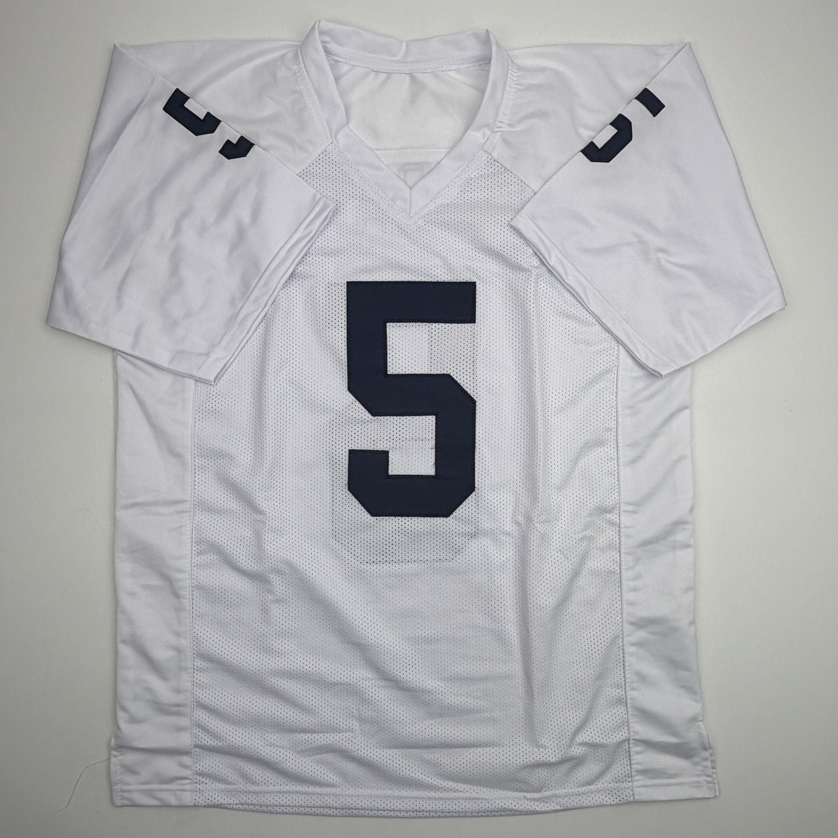 Autographed/Signed Terry Hanratty Notre Dame White College Football Jersey Beckett BAS COA